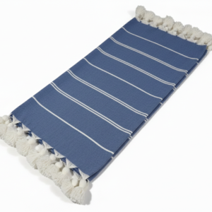 Blue/White Stripe,The Chefchaouen Azure Bedspread